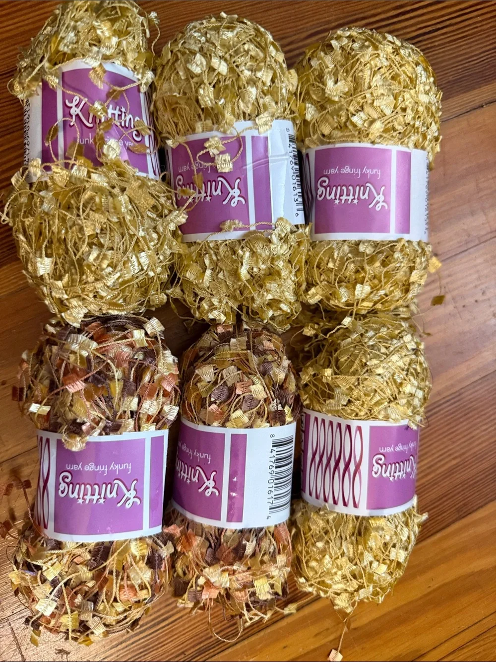 Funky Fringe Yarn Bundle - Gold & Multicolor